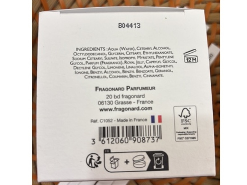 Fragonard Face Cream, Royal Jelly, 1.6 fl oz/50 mL