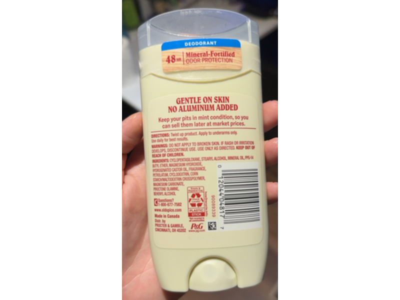 Old Spice, Gentle Man's Blend Deodorant, Lavender & Mint, 3 oz/85 mL