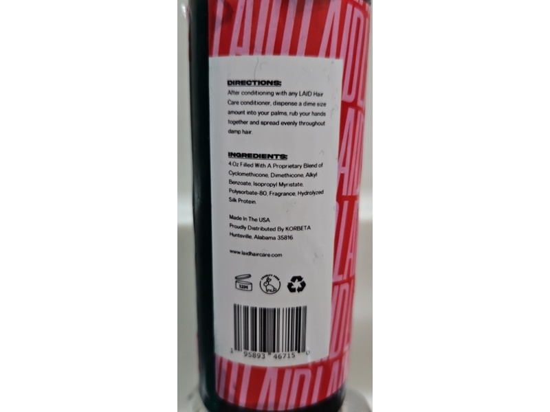Laid Hair Care Hello Silk Heat Protectant & Shine Serum, 4 oz/118 mL