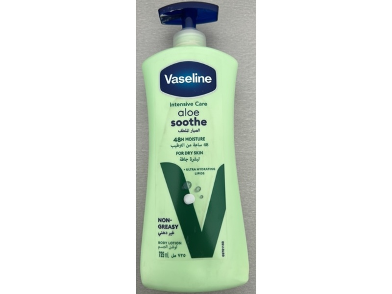 Vaseline 48h Moisture Body Lotion, Aloe Vera, 725 mL