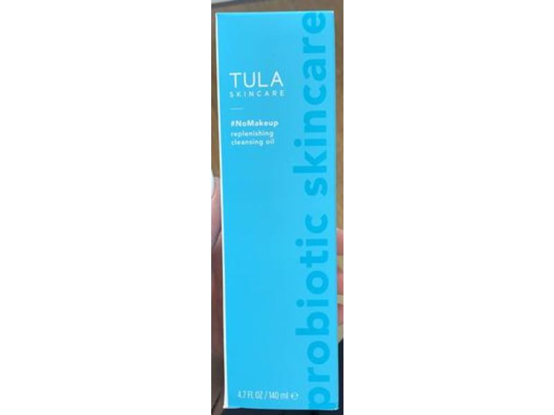 Tula Skincare #NoMakeup Replenishing Cleansing Oil, Probiotic Skincare, 4.7 fl oz/140 ml