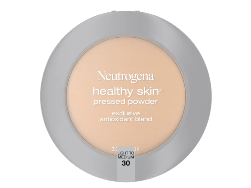 Neutrogena Healthy Skin Pressed Powder, Light To Medium 30, 0.34 oz/96 g, Pack Of 2