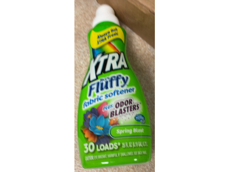 Xtra Nice'n Fluffy Fabric Softener Plus Odor Blasters, Spring Blast, 30 Loads, 25 fl oz/0.73 L