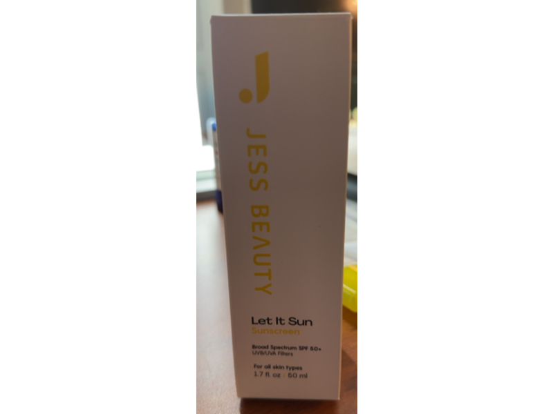 Jess Beauty Let It Sun Sunscreen, SPF 50+, 1.7 fl oz/50 mL