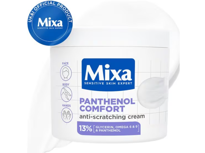 Mixa Panthenol Comfort Anti Scratching Cream, Fragrance Free, 400 mL