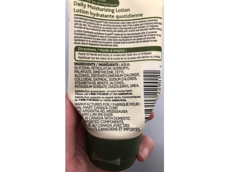 Equate Daily Moisturizing Lotion, Natural Colloidal Oatmeal, 71 mL