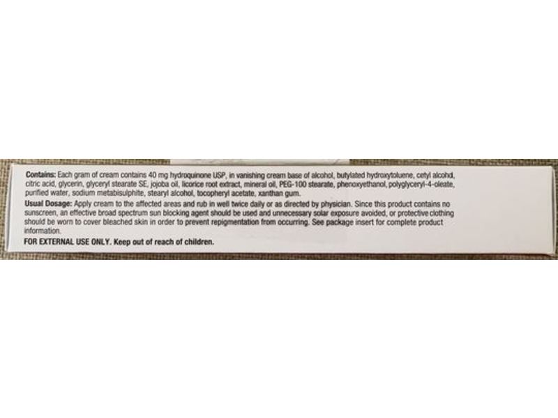 Hydroquinone Skin Bleaching Cream, 4%, 28.35 g, Westminster Pharmaceuticals (RX)