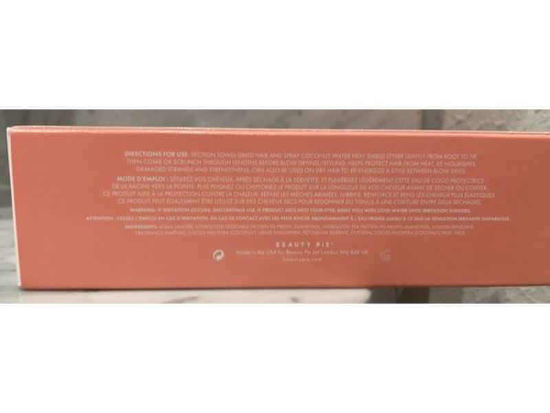 Beauty Pie Blow Dry Spray, Coconut Water Heat Shield Styler, 5.07 fl oz/150 mL