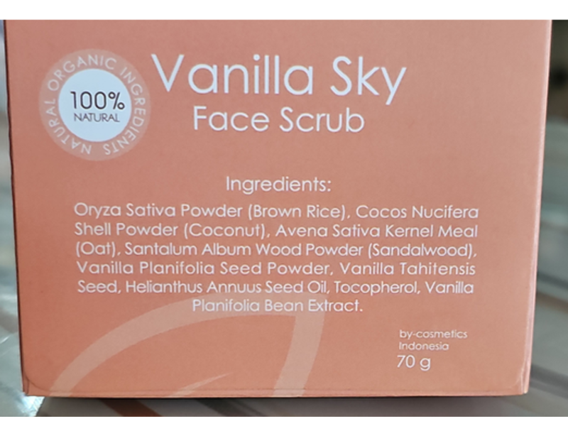 bY-cosmetics Face Scrub, Vanilla Sky, 70 g