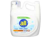 All Advanced Oxi Liquid Laundry Detergent, Free Clear, 79 Loads, 141 fl oz/4.16 L - thumbnail 1