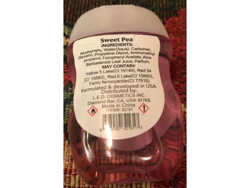 Mia & Tess Spa Collection Hand Sanitizer, Sweet Pea, 1 fl oz/30 ml