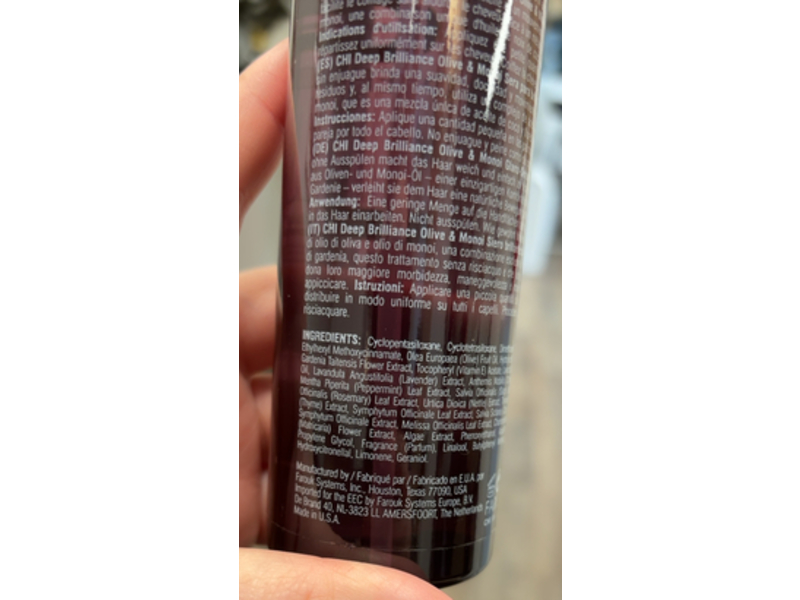 Chi Deep Brilliance Light Weight Leave - In Treatment Shine Serum, Olive & Monoi, 6 fl oz/177 mL