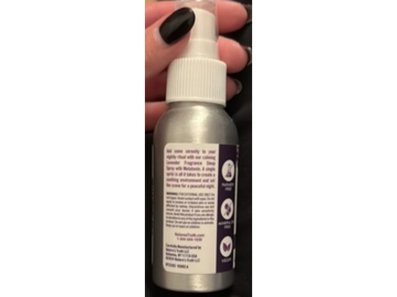 Nature's Truth Sleep Spray Melatonin Topical Mist, Lavender, 2.4 fl oz/71 mL