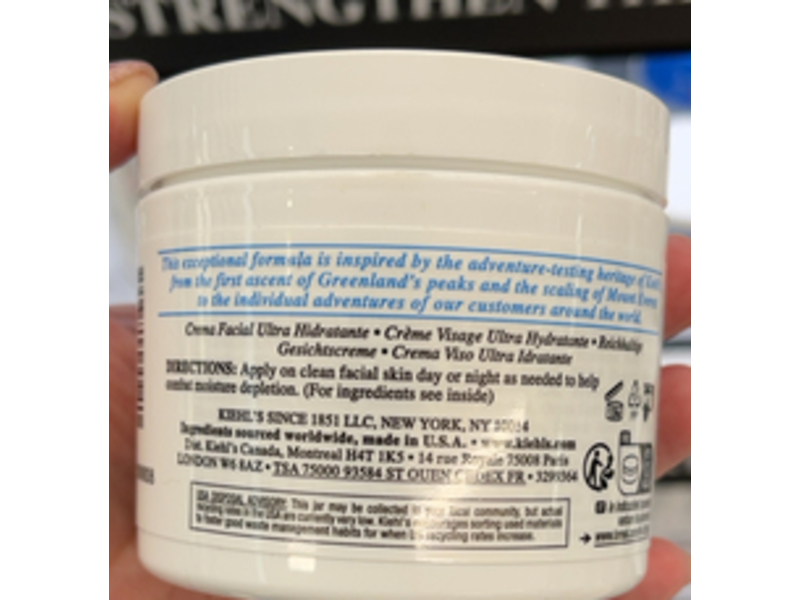 Kiehl's Ultra Facial Cream, 4.5% Squalene & Glacial Glycoprotein, 4.2 fl oz/125 mL
