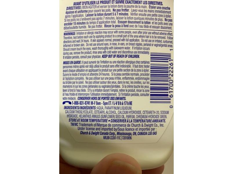 Nair 3 In 1 Hair Removal Lotion, Sensitive Skin, Sunflower Seed Oil, 175 mL