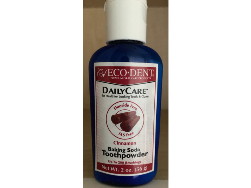 Eco-Dent Daily Care Baking Soda Toothpowder, Cinnamon, 2 oz/56 g