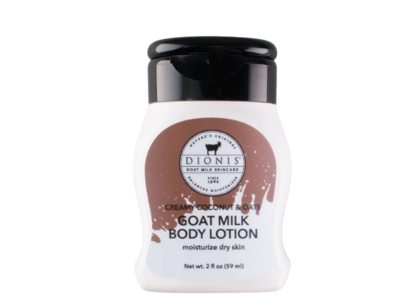 Dionis Goat Milk Body Lotion, Cream Coconut & Oats, 2 fl oz/59 mL