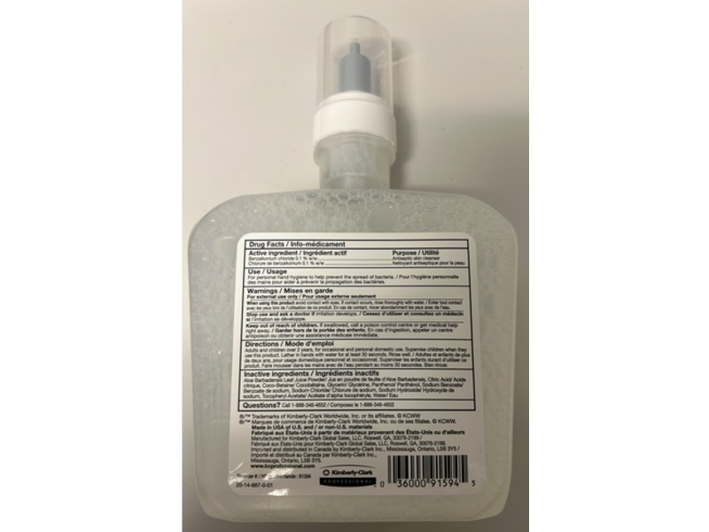 Kimberly Clark Professional Scott Anti Microbial Foam Skin Cleanser, 40.5 fl oz/1 L