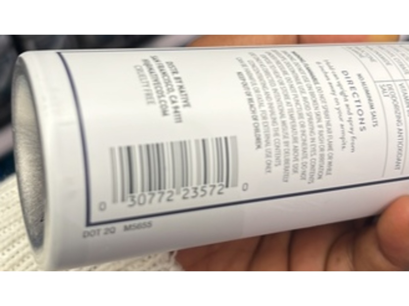 Native Invisible Spray Deodorant, Cedarwood & Bergamot, 3.5 oz/99 g