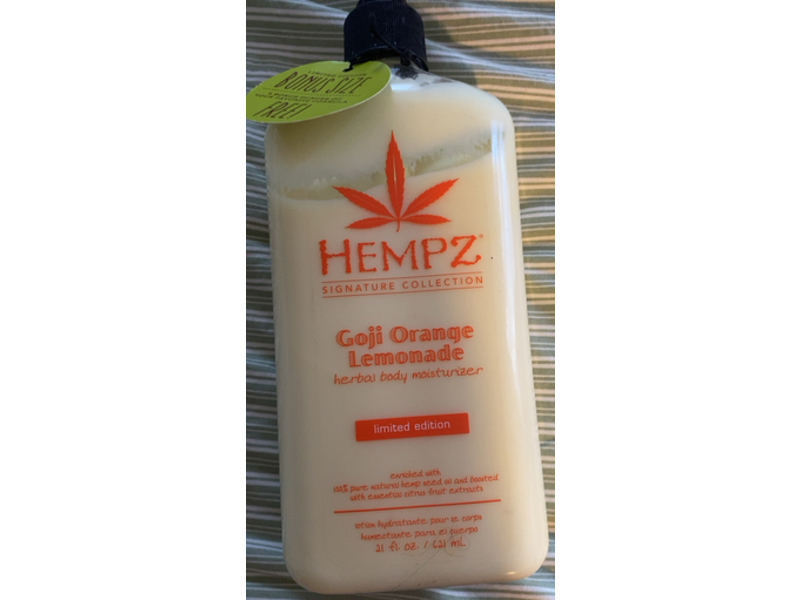 Hempz Limited Edition Herbal Body Moisturizer, Goji Orange Lemonade, 21 fl oz/621 mL