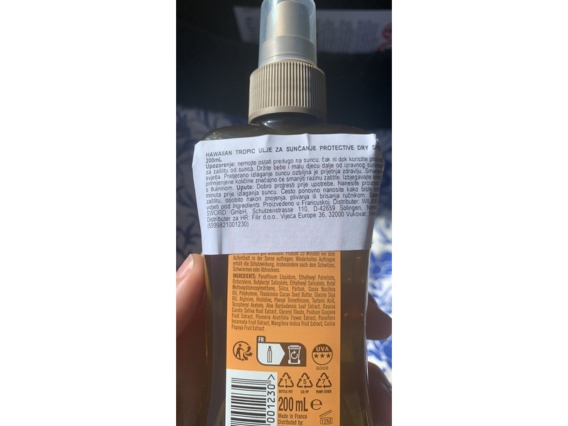 Hawaiian Tropic Glowing Protection Spray Oil, SPF 20, 200 mL