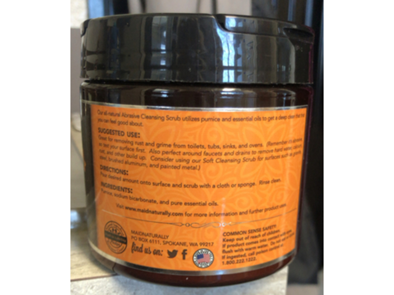 Maid Naturally Abrasive Scrub, Citrus, 17.5 oz