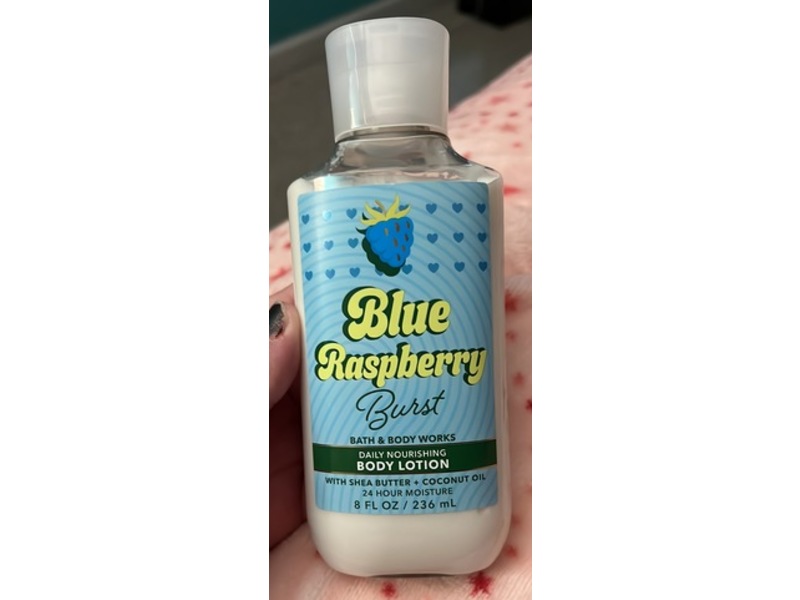 Bath & Body Works Body Lotion, Blue Raspberry Burst, Shea Butter + Coconut Oil, 8 fl oz/236 mL