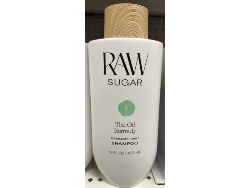Raw Sugar The Oil Remedy Shampoo, Rosemary + Mint, 16 fl oz/473 mL