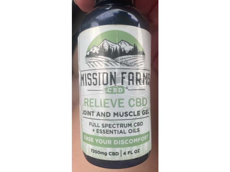 Mission Farms CBD Relieve CBD Joint & Muscle Gel, 4 fl oz
