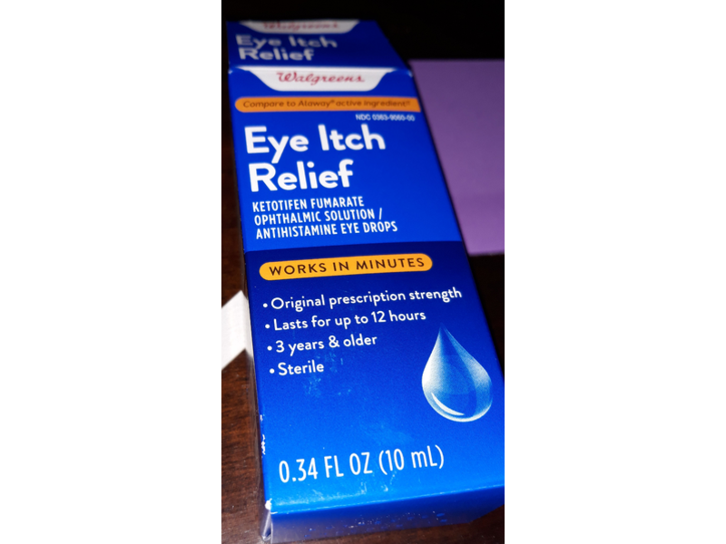 Walgreens Eye Itch Relief Drops, 0.34 fl oz/10 mL