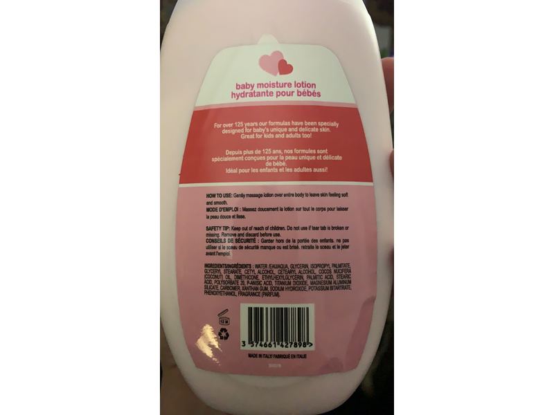 Johnson's Baby Moisture Lotion, 10.14 fl oz/300 mL