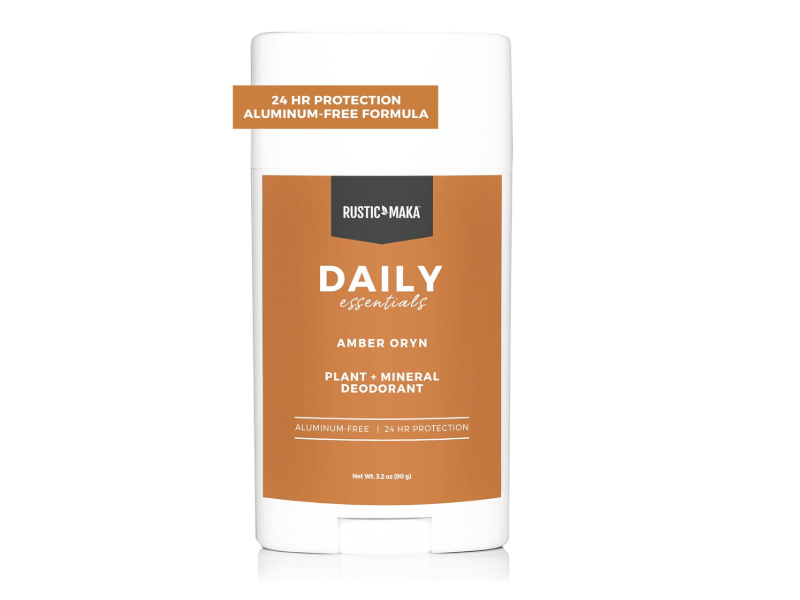 Rustic Maka Daily Essentials Plant + Mineral Deodorant, Amber Oryn, 3.2 oz/90 g