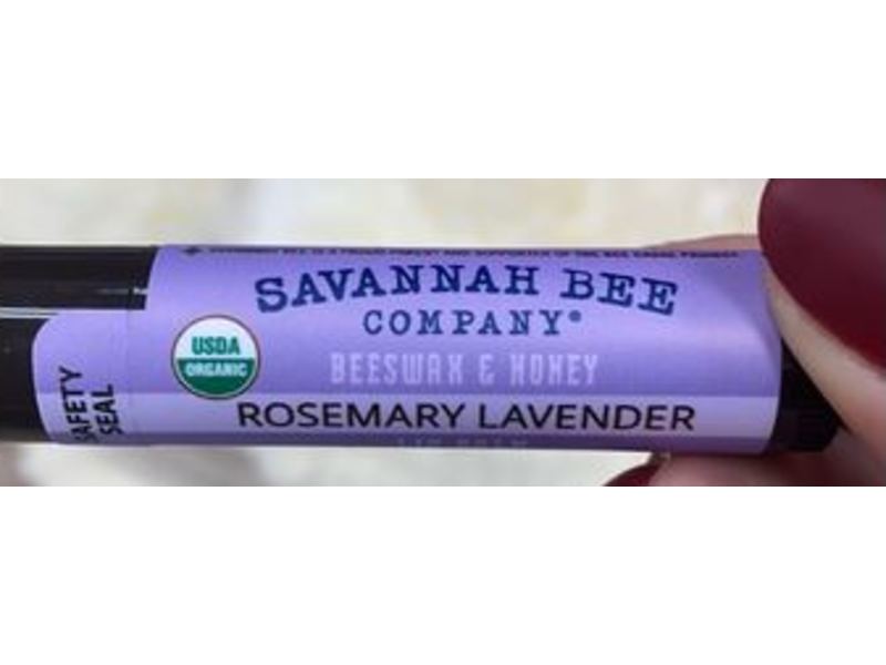 Savannah Bee Company Lip Balm, Beeswax & Honey , Rosemary Lavender