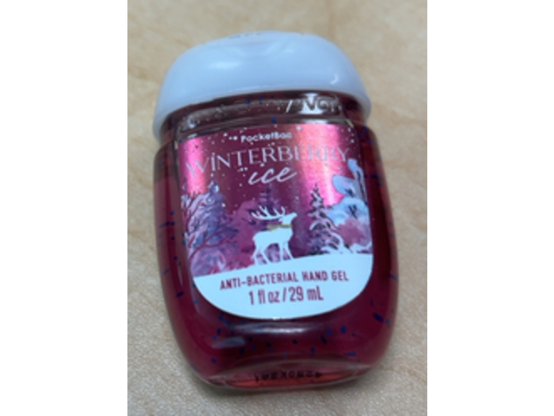 Bath & Body Works Anti-Bacterial Hand Gel, Winterberry Ice, 1 oz/29 mL