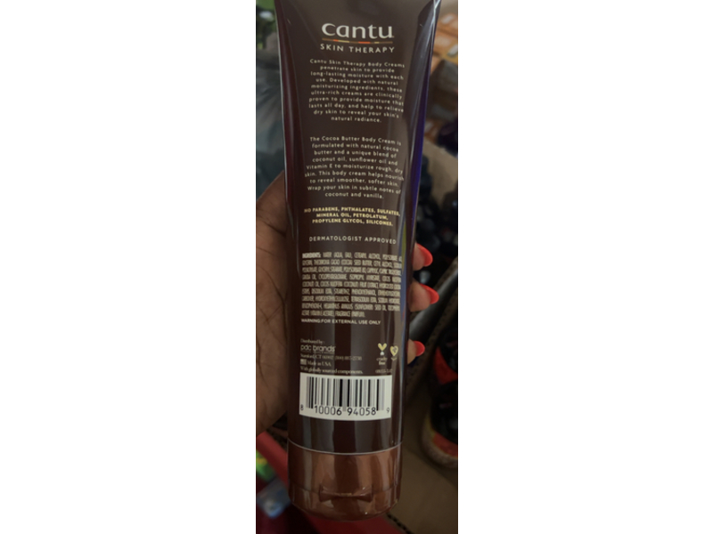Cantu Hydrating Body Cream, Cocoa Butter, 8.5 oz/240 g