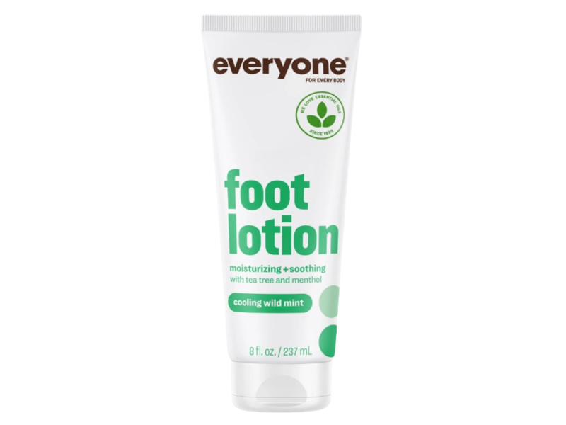 Everyone For Everybody Moisturizing + Soothing Foot Lotion, Cooling Wild Mint, 8 fl oz/237 mL