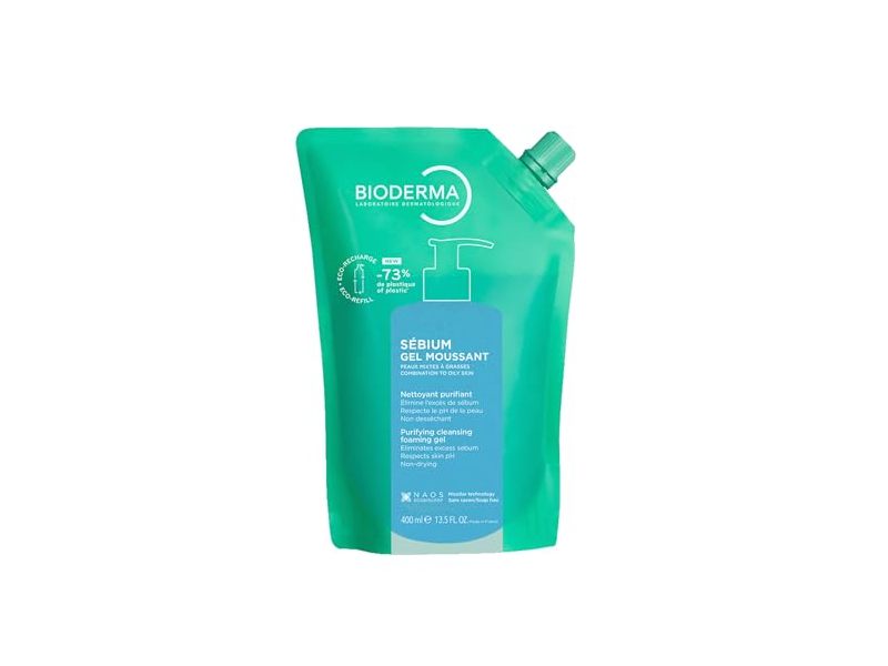 Bioderma Sebium Purifying Cleansing Foaming Gel, 13.5 fl oz/400 mL