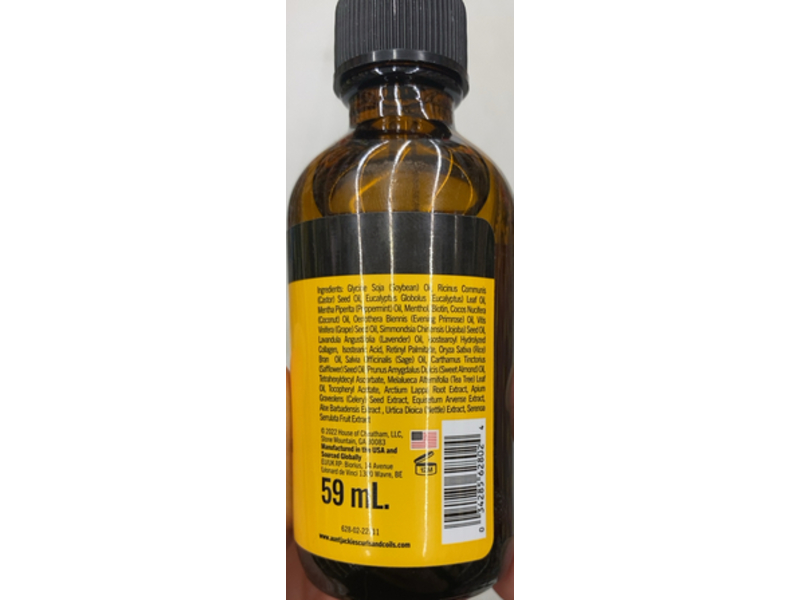 Aunt Jackie's Elixir Essentials Hair & Scalp Oil, Jamaican Black Castor Oil & Grapeseed Oil, 2 fl oz/59 mL