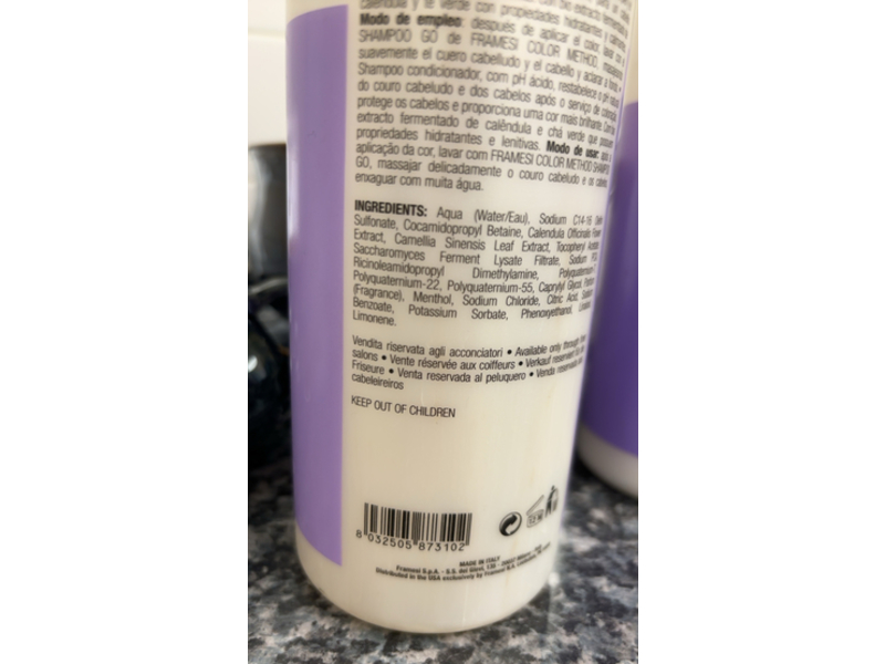 Framesi Color Method Shampoo Go, 33.8 fl oz/100 mL