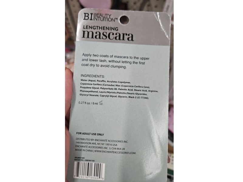 Beauty Intuition Lengthening Mascara, Matte Black, 0.27 fl oz/8 mL