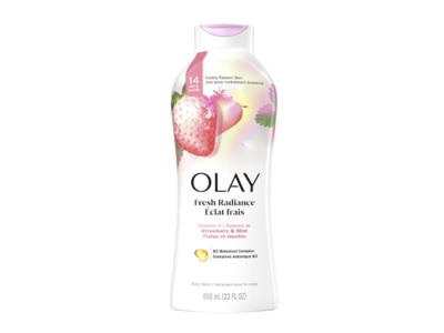 Olay Fresh Outlast Body Wash, Cooling White Strawberry & Mint, 22 fl oz/650 mL
