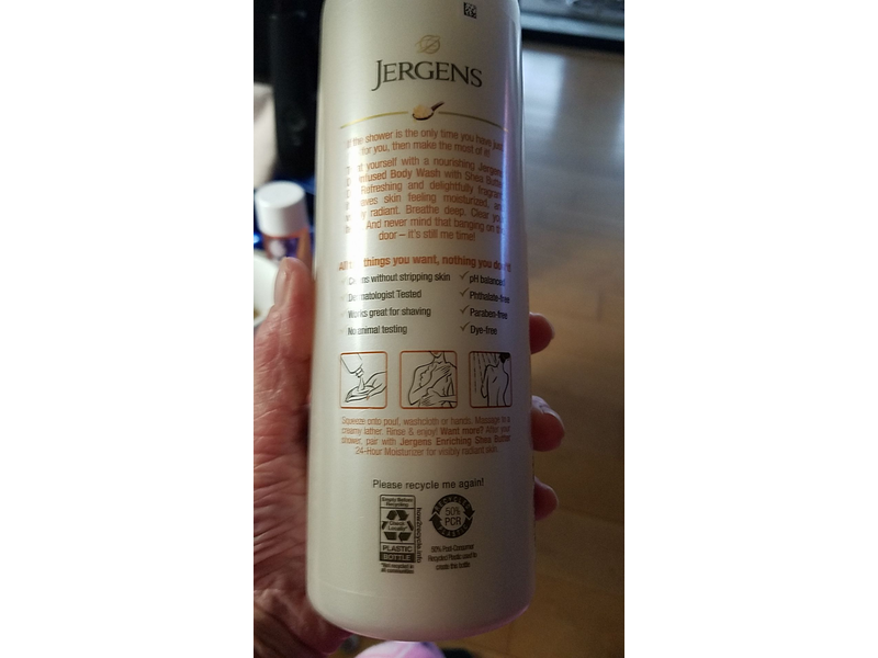 Jergens Enriching Shea Butter Body Wash, 22 fl oz/650 mL