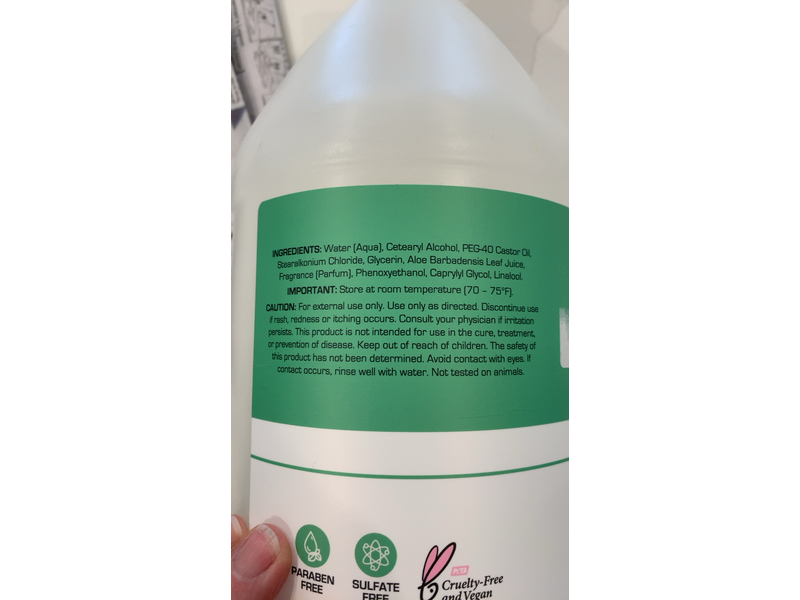 Ginger Lily Farms Botanicals Club & Fitness Moisturizing Conditioner, Aloe Vera, 128 fl oz/3.78 L