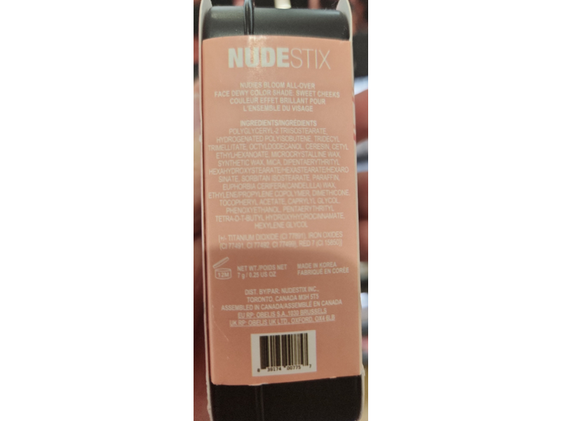 NudeStix Nudies Bloom Blush Stick, Sweet Cheeks, 0.25 oz/7 g