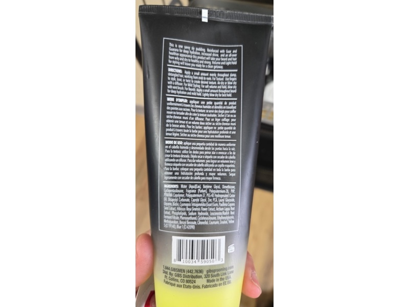 GIBS Con Man Hair & Beard Pudding Leave In Conditioner, 8 fl oz/237 mL