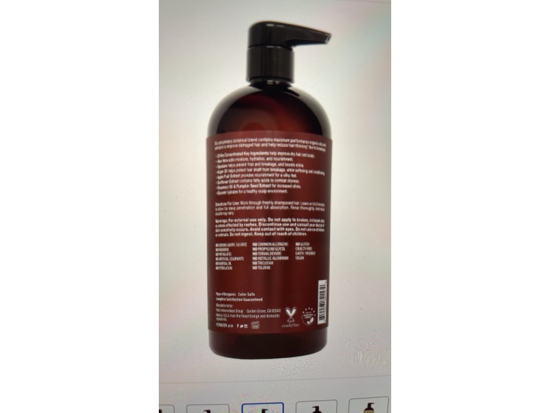 Pura D'or Biotin Shampoo & Conditioner Set, 24 fl oz/709 mL