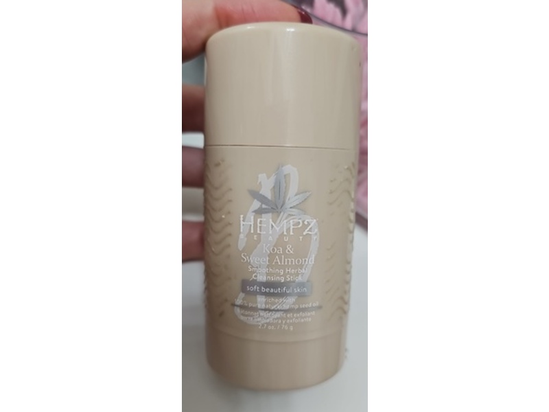 Hempz Beauty Smoothing Herbal Cleansing Stick, Koa & Sweet Almond, 2.7 fl oz/76 g