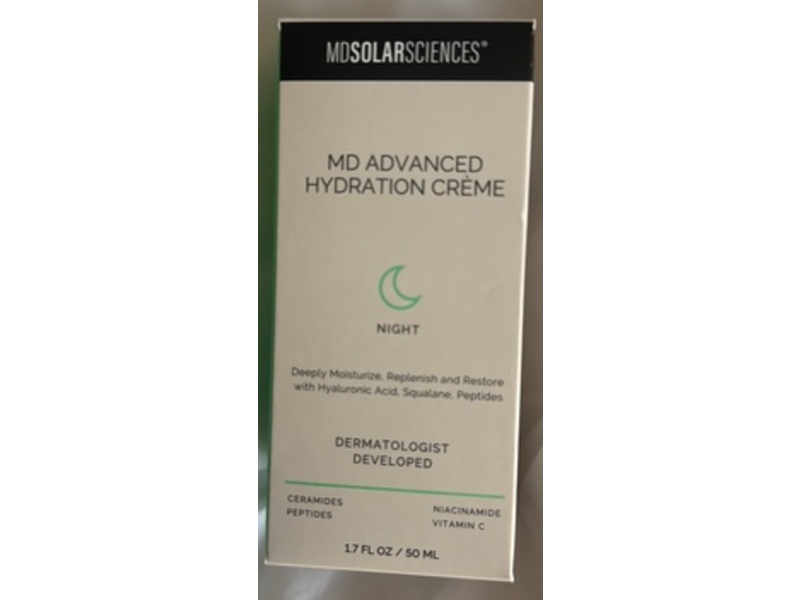 MD Solar Sciences MD Advanced Hydration Cream, Night, 1.7 fl oz/50 mL