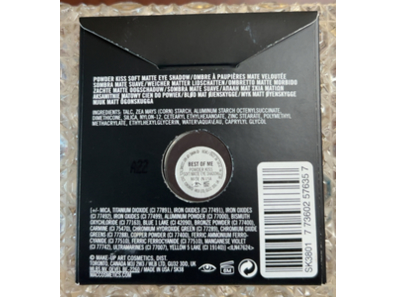 M.A.C Powder Kiss Soft Matte Eye Shadow, Best Of Me, 0.05 oz/1.5g