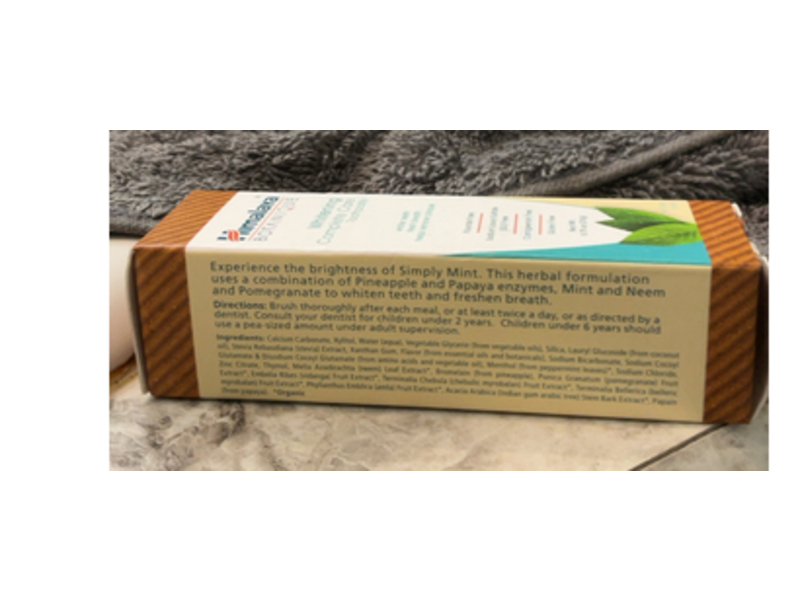 Himalaya Whitening Complete Care Toothpaste, Simply Mint, 0.75 oz/21 g